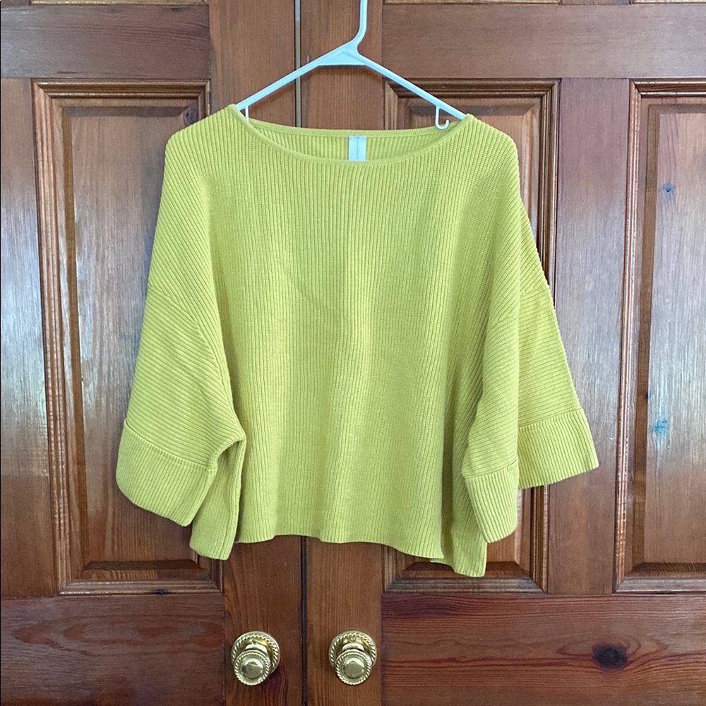 MarlaWynne Lime Crewneck Popover Sweater
